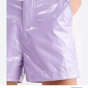 Blue B. Collection | High Waist Shiny Lavender Women's Shorts | M | NWT